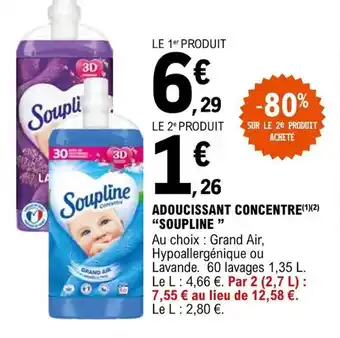 E.Leclerc ADOUCISSANT CONCENTRE(¹)(²) "SOUPLINE " offre