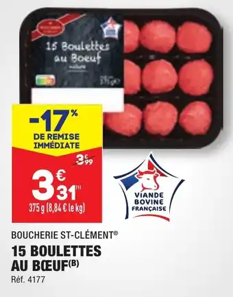 ALDI 15 BOULETTES AU BŒUF(B) offre