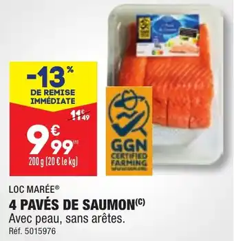 ALDI 4 PAVÉS DE SAUMON(C) offre