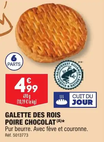 ALDI GALETTE DES ROIS POIRE CHOCOLAT offre