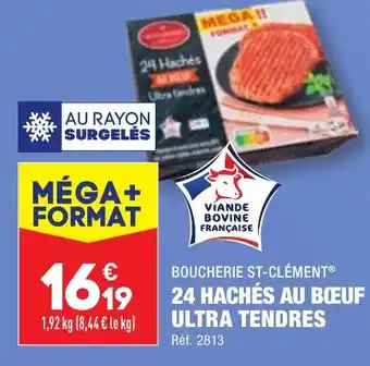ALDI 24 HACHÉS AU BŒUF ULTRA TENDRES offre