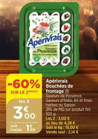 Bi1 Aperivrais Bouchées de fromage offre