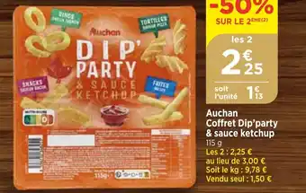 Bi1 Auchan Coffret Dip'party & sauce ketchup offre