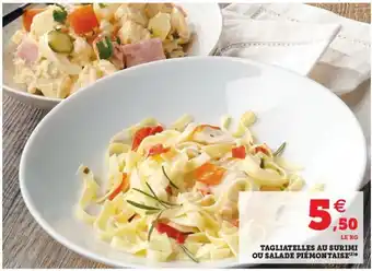 Super U Tag;iatelles au surimi offre