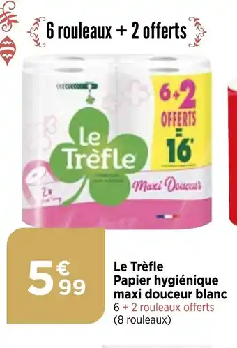 Bi1 Le Trèfle Papier hygiénique maxi douceur blanc offre