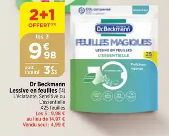 Bi1 Dr Beckmann Lessive en feuilles (14) offre