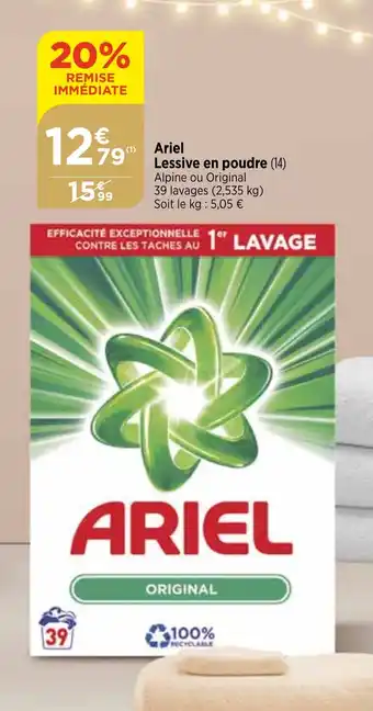Bi1 (1) Ariel Lessive en poudre offre