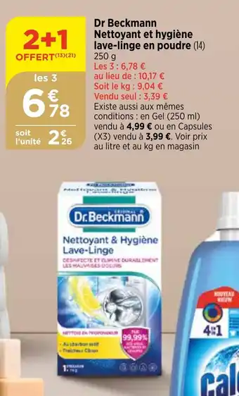 Dr Beckmann Nettoyant et hygiène lave-linge en poudre