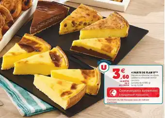 Super U 4 parts de flan u offre