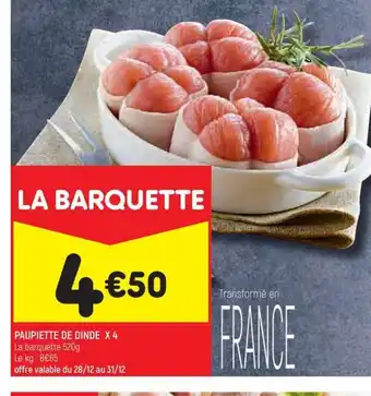 Leader Price PAUPIETTE DE DINDE X4 offre