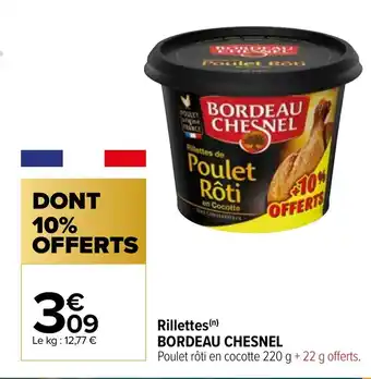 Carrefour Market Rillettes BORDEAU CHESNEL offre