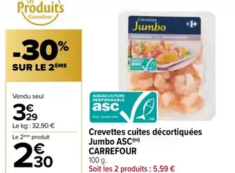 Carrefour Market Crevettes cuites décortiquées offre