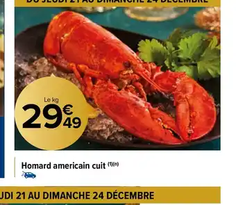 Carrefour Market Homard americain cuit offre