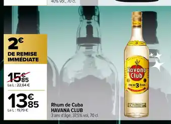 Carrefour Market Rhum de Cuba HAVANA CLUB offre