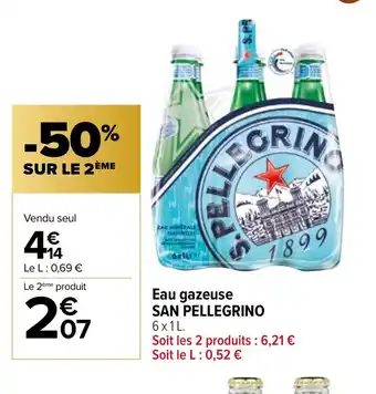 Carrefour Market Eau gazeuse SAN PELLEGRINO offre