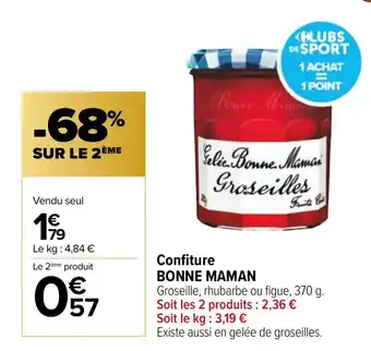 Carrefour Market Confiture BONNE MAMAN offre