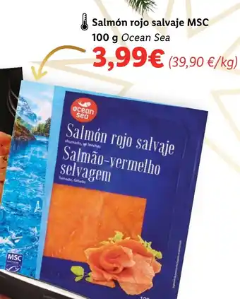 Salmón rojo salvaje MSC 100 g Ocean Sea