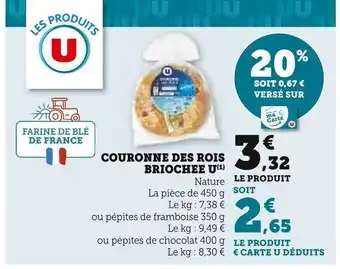Super U COURONNE DES ROIS BRIOCHEE U(¹) offre