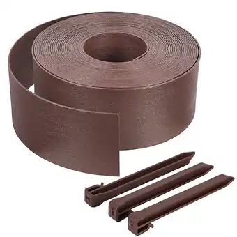 Bricorama Vounot bordure de jardin pe haute flexible 20m avec piquets style bois offre