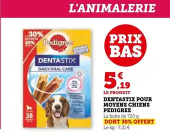 Super U DENTASTIX POUR MOYENS CHIENS PEDIGREE offre