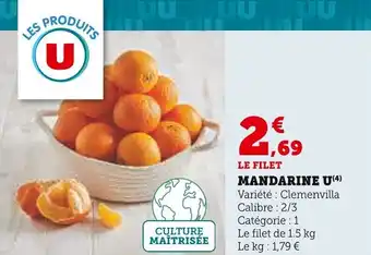 Super U MANDARINE U(4) offre