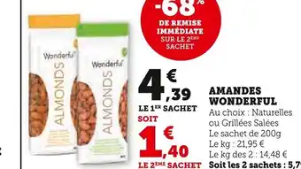 Super U AMANDES WONDERFUL offre