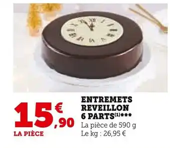 ENTREMETS REVEILLON 6 PARTS(Âč)***