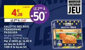 Intermarché Hyper GALETTE DES ROIS FRANGIPANE PASQUIER offre