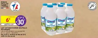 Intermarché Hyper LAIT UHT DEMI ÉCRÉMÉ BOUTEILLE PÂTURAGES offre