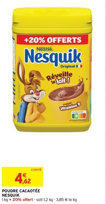 Intermarché Hyper POUDRE CACAOTÉE NESQUIK offre