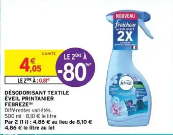 DÉSODORISANT TEXTILE ÉVEIL PRINTANIER FEBREZE(b)
