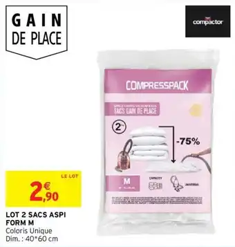 Intermarché Hyper LOT 2 SACS ASPI FORM M offre
