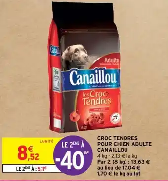Intermarché Hyper CROC TENDRES POUR CHIEN ADULTE CANAILLOU offre