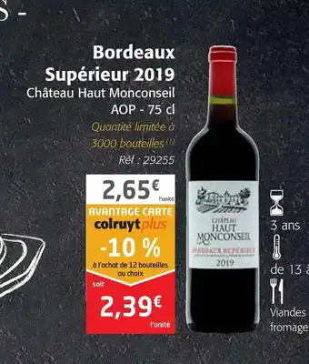 Colruyt Bordeaux Supérieur 2019 offre