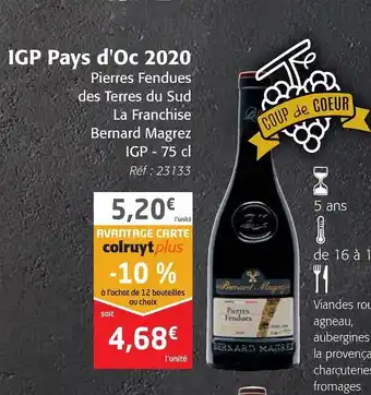 Colruyt IGP Pays d'Oc 2020 offre
