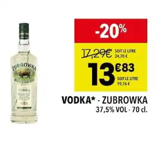 Supeco VODKA* -ZUBROWKA offre