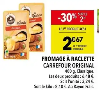 Supeco FROMAGE À RACLETTE offre