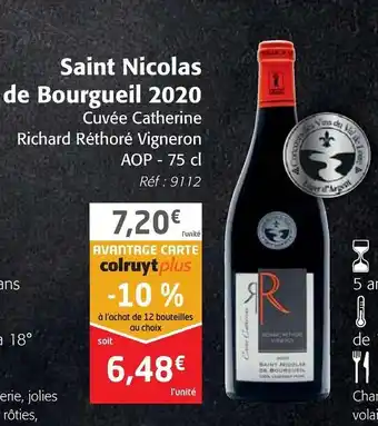 Colruyt Saint Nicolas de Bourgueil 2020 offre
