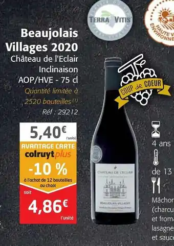 Colruyt Beaujolais Villages 2020 offre