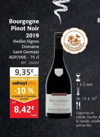 Colruyt Bourgogne Pinot Noir 2019 offre