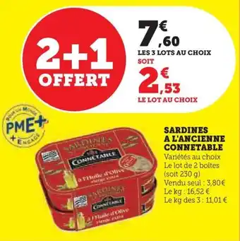 Hyper U SARDINES A L'ANCIENNE CONNETABLE offre