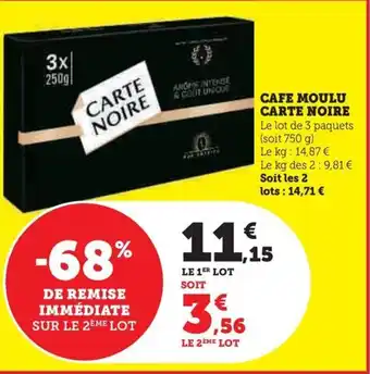 CAFE MOULU CARTE NOIRE