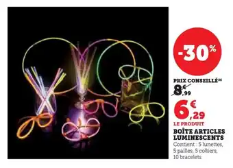 BOÎTE ARTICLES LUMINESCENTS