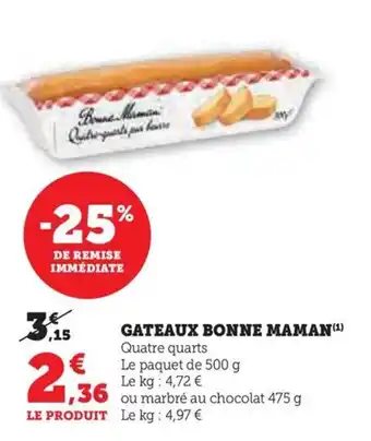 Hyper U GATEAUX BONNE MAMAN offre
