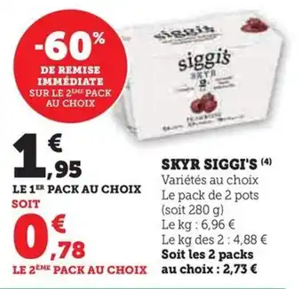 Hyper U SKYR SIGGI'S offre