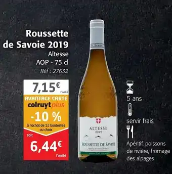 Colruyt Roussette de Savoie 2019 offre