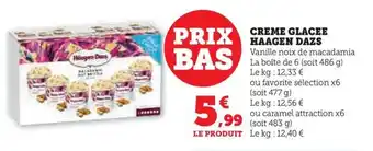 Hyper U CREME GLACEE HAAGEN DAZS offre
