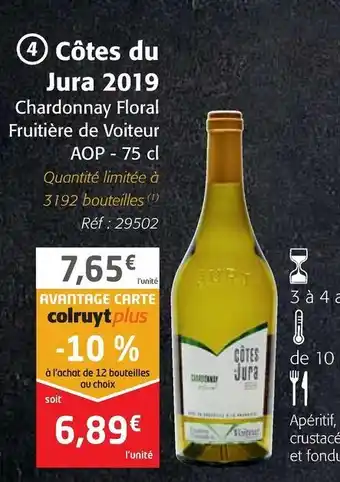 Colruyt Côtes du Jura 2019 offre
