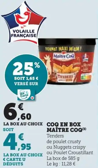 Hyper U COQ EN BOX MAITRE COQ offre
