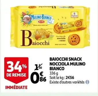 Auchan Baiocchi Snack Nocciola Mulino Bianco offre